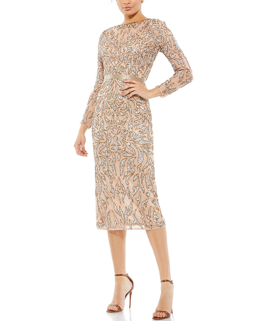 Mac Duggal Embellished Cocktail Dress In Neutral