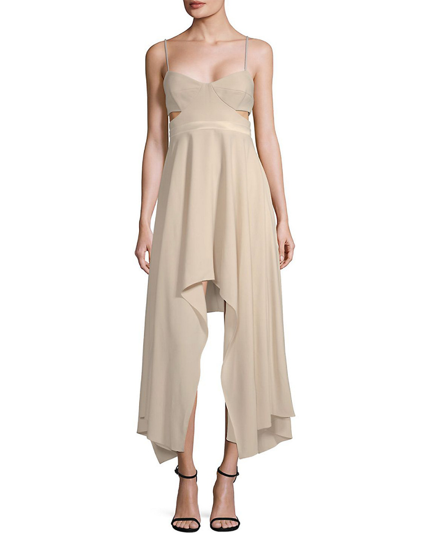 Image of Halston Heritage Cut-Out Sweetheart Midi Dress