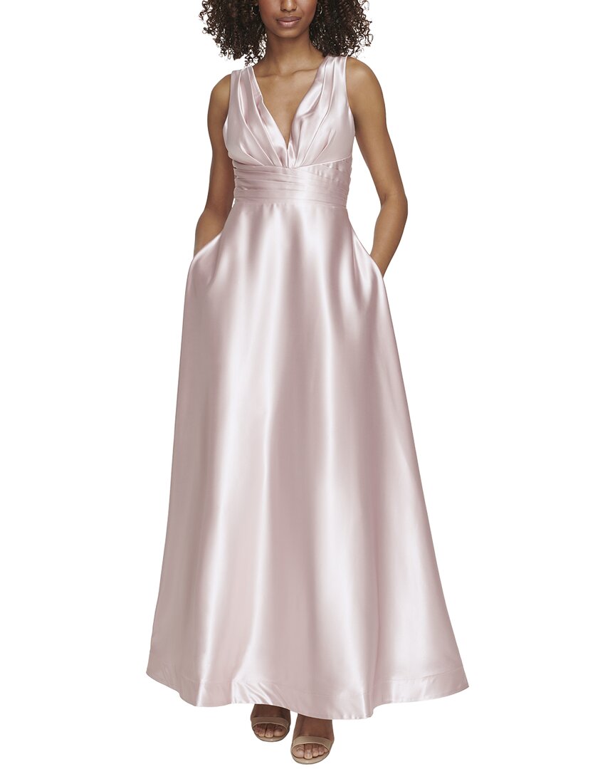 Eliza J Satin Ball Gown In Pink