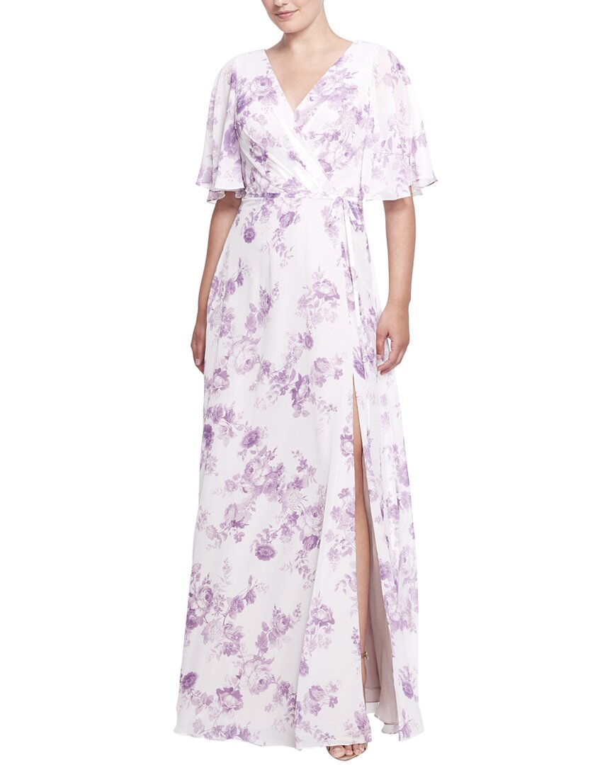 Shop Marchesa Notte Rome Printed Long Gown