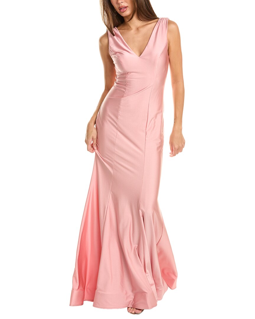 Cynthia & Sahar Shirred Dress In Pink