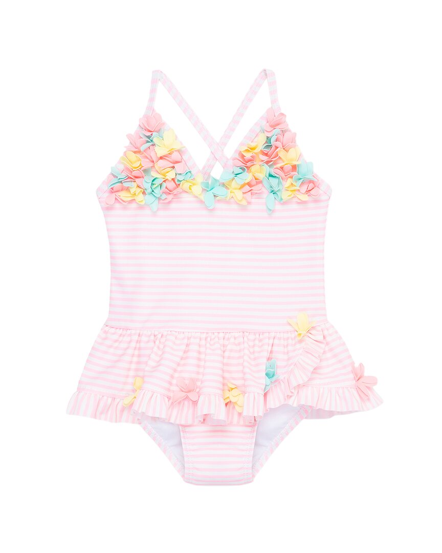 Little Me 3d Multi Swimsuit In Pink