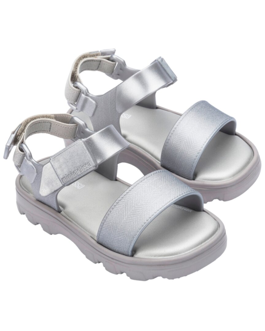 Mini Melissa Kick Off Baby Sandal In Grey