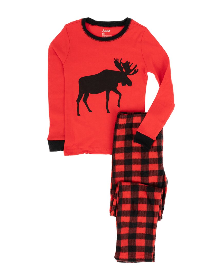 Leveret 2pc Pajama Set In Red