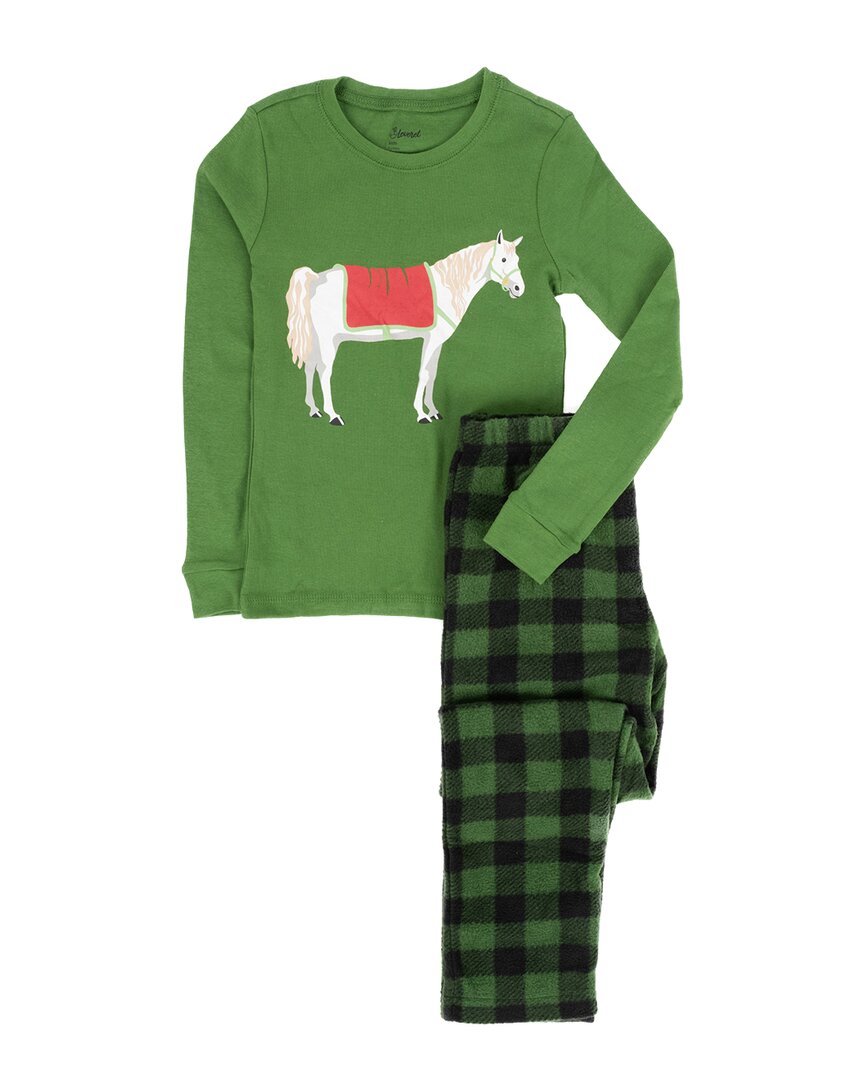 Leveret 2pc Pajama Set In Green