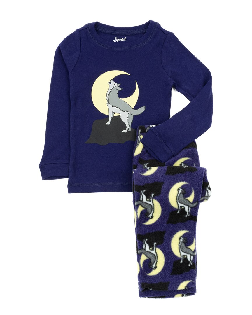 Leveret 2pc Pajama Set In Blue