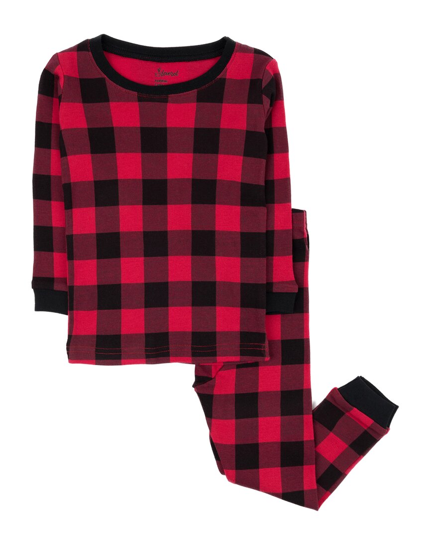 Leveret 2pc Pajama Set In Black