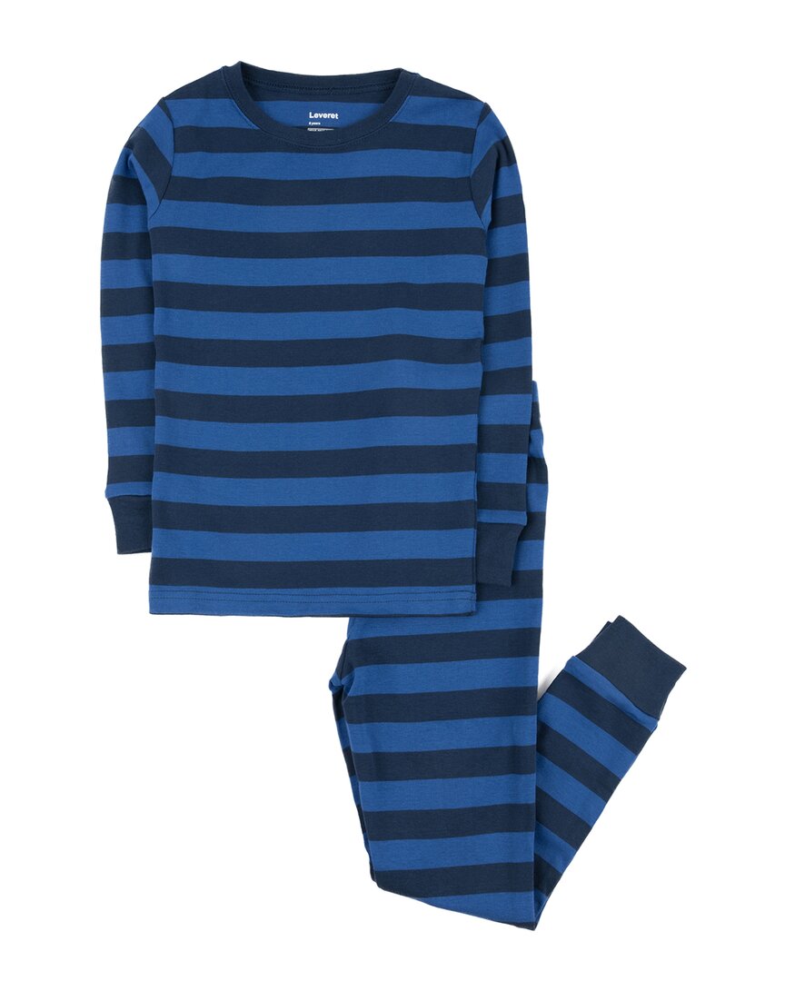 Leveret 2pc Pajama Set In Blue