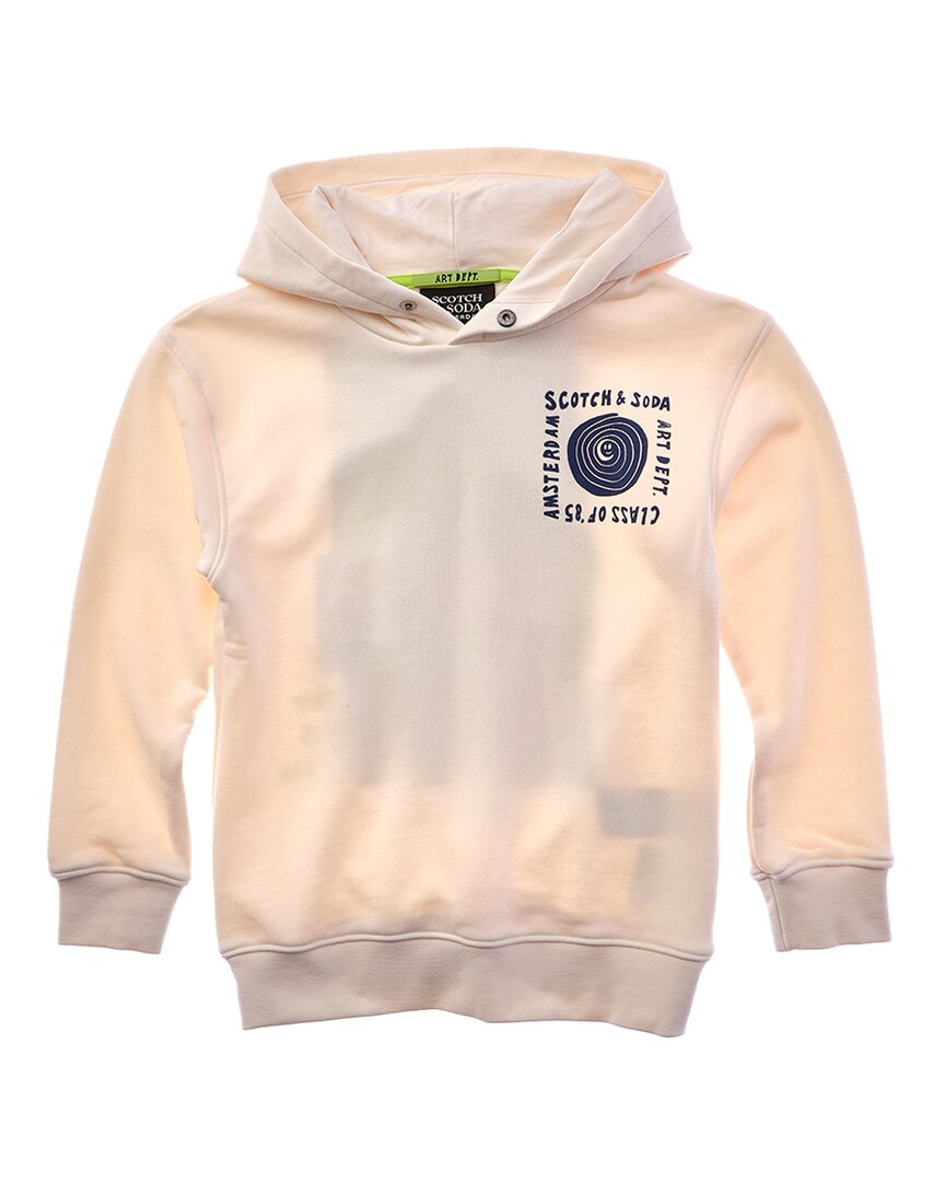 Scotch & Soda Relaxed-fit Artwork Hoodie In Neutral