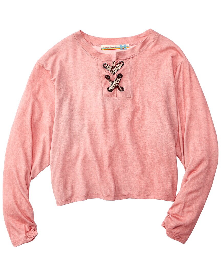 Image of Vintage Havana Lace-Up Top