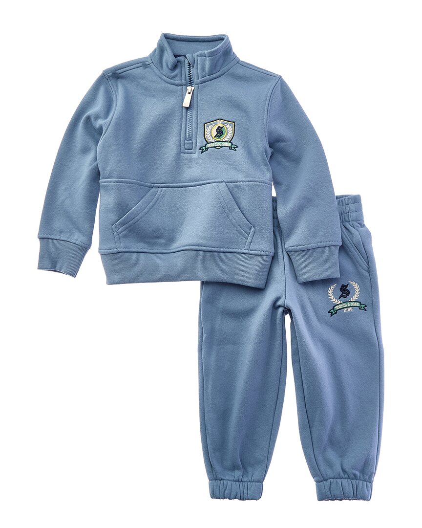Scotch & Soda 2pc Pullover & Jogger Set In Blue