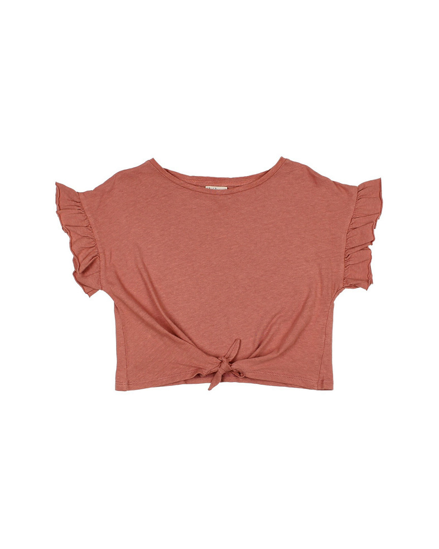 Image of Buho Janine Tied Linen-Blend T-Shirt