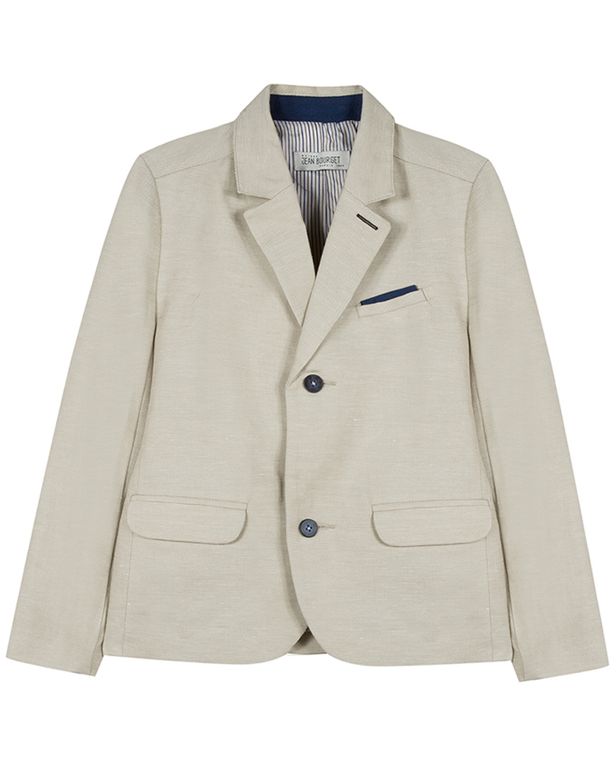 Image of Jean Bourget Linen-Blend Suit Jacket