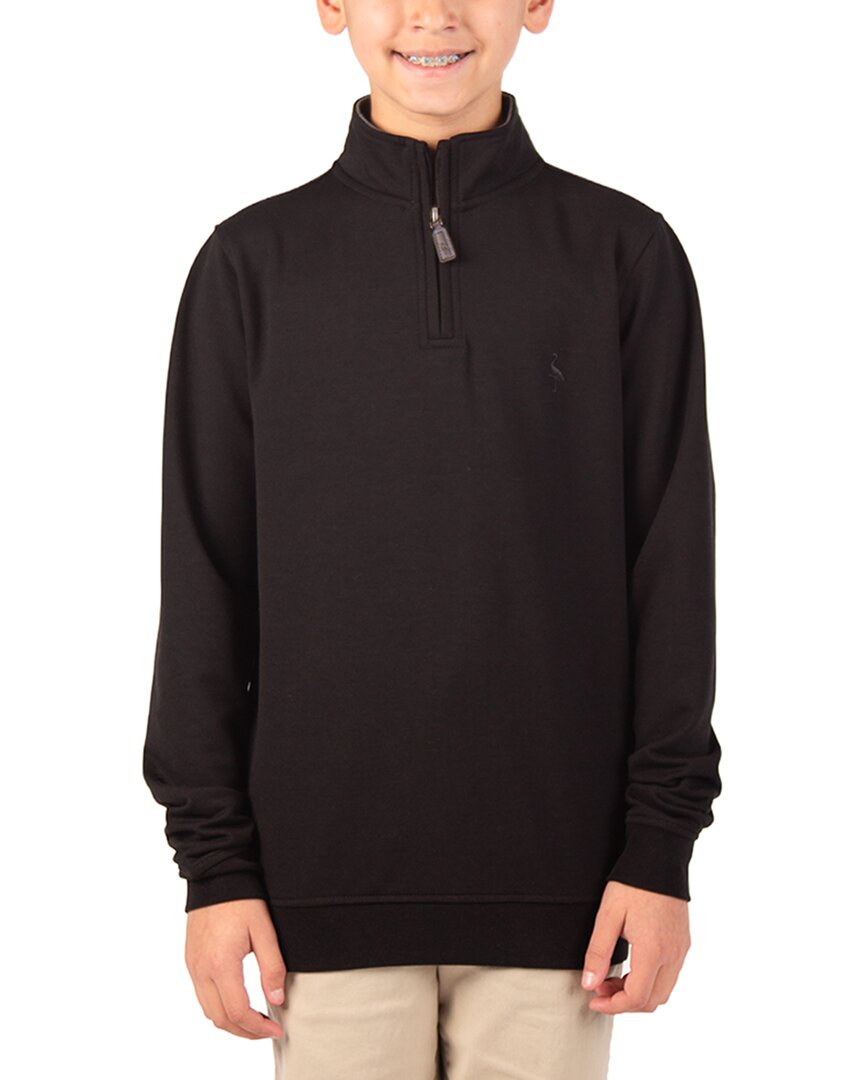 Tailorbyrd Fleece 1/4-zip Pullover In Black
