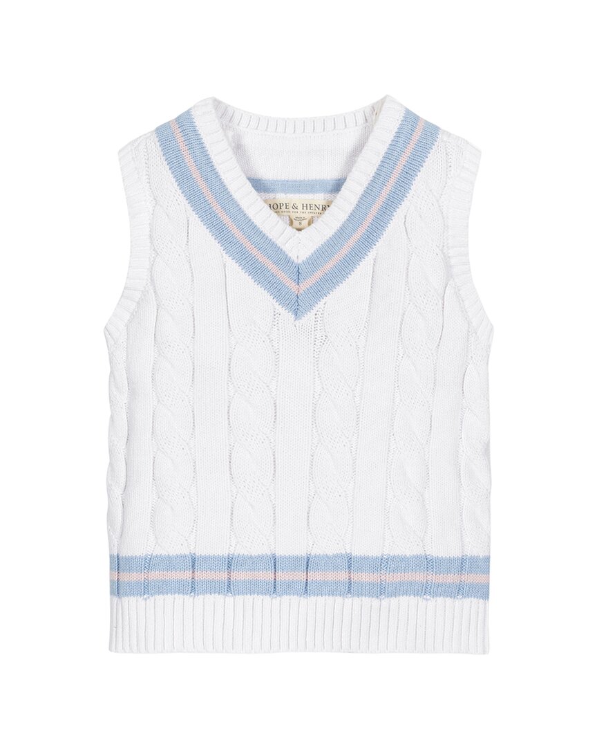 Hope & Henry V-neck Sweater Vest In White