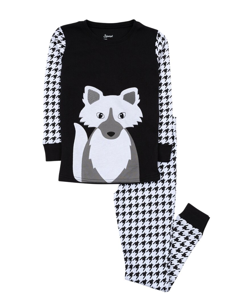 Leveret 2pc Pajama Set In Black