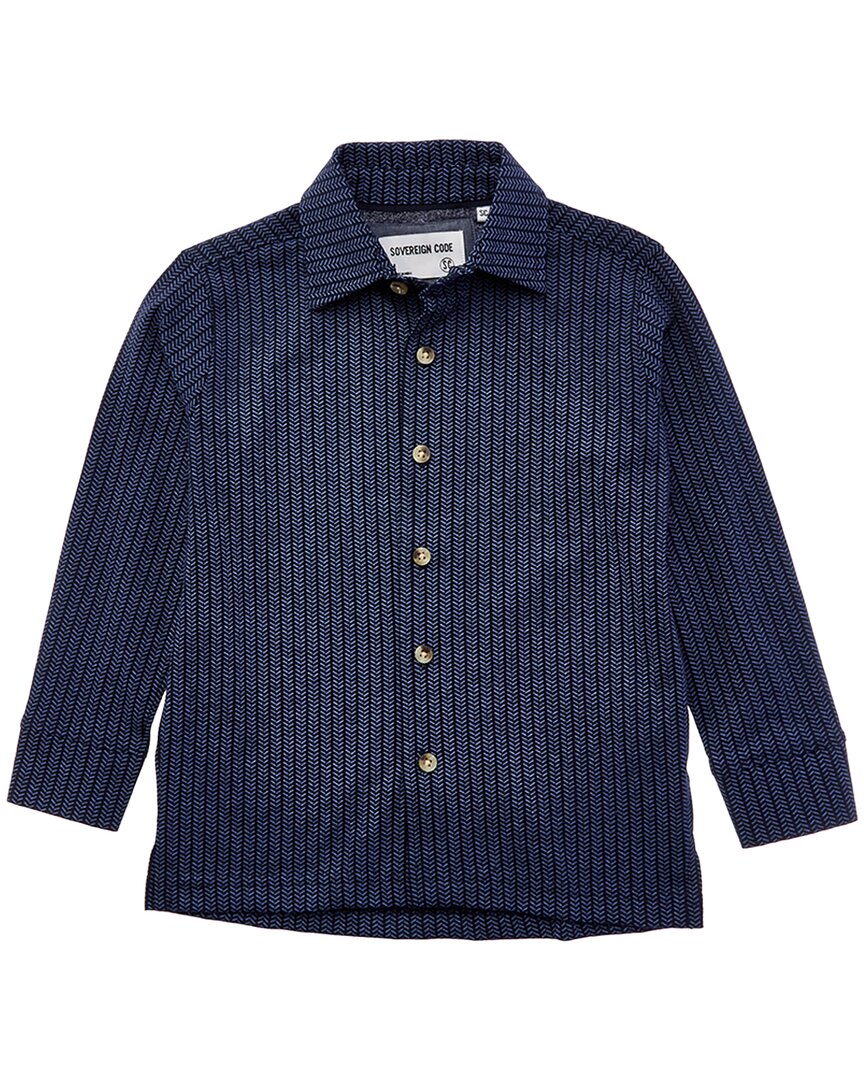 Sovereign Code Ronan Button Down Shirt In Blue