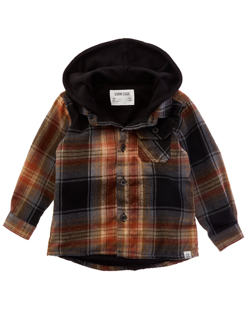 Sovereign Code Northern Hooded Button Down Shirt In Multi