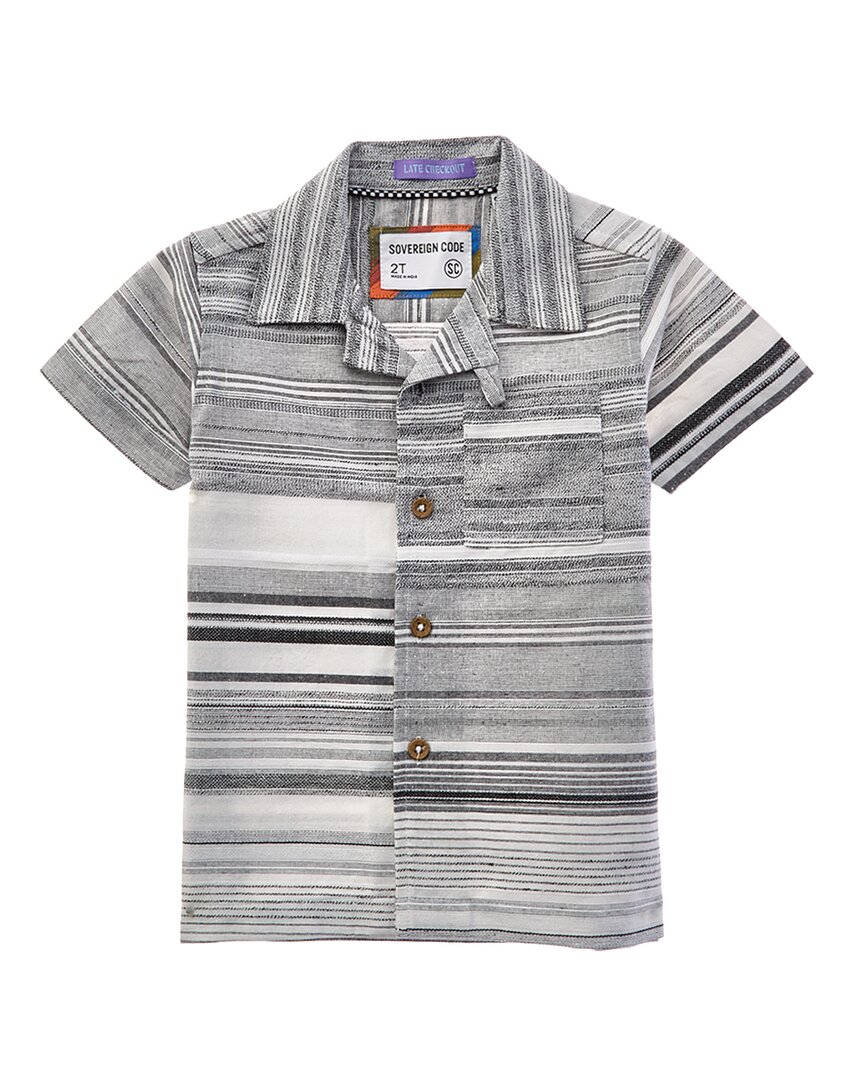Sovereign Code Malta Button Front T-shirt In Gray