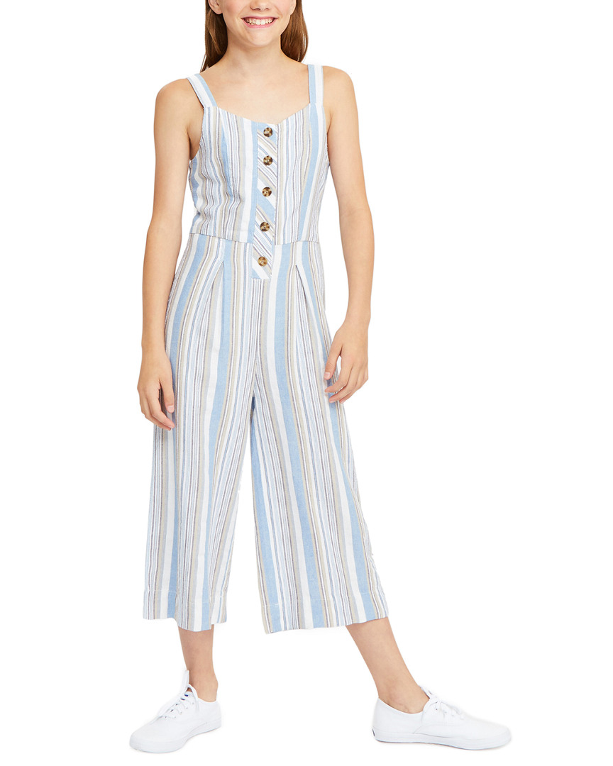 Image of Habitual Thea Back Tie Linen-Blend Jumpsuit