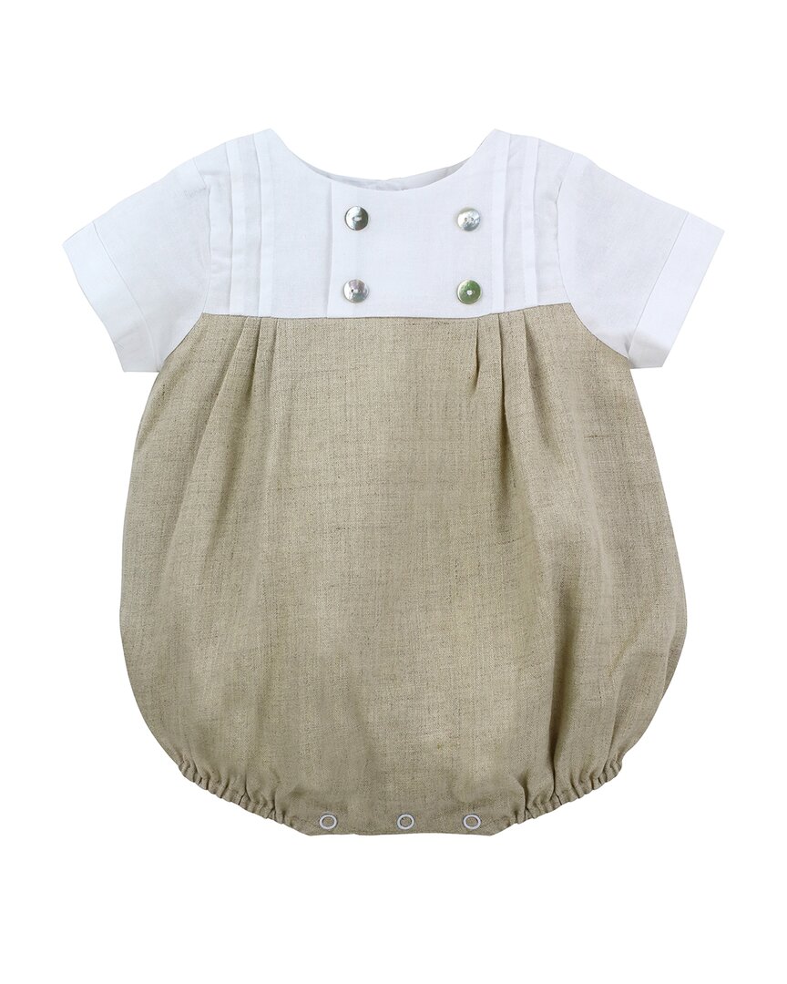 Carriage Boutique Bubble Romper In Neutral