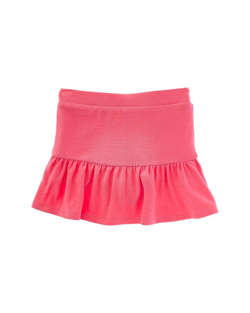 Chaser Cozy Knit Peplum Skort In Pink