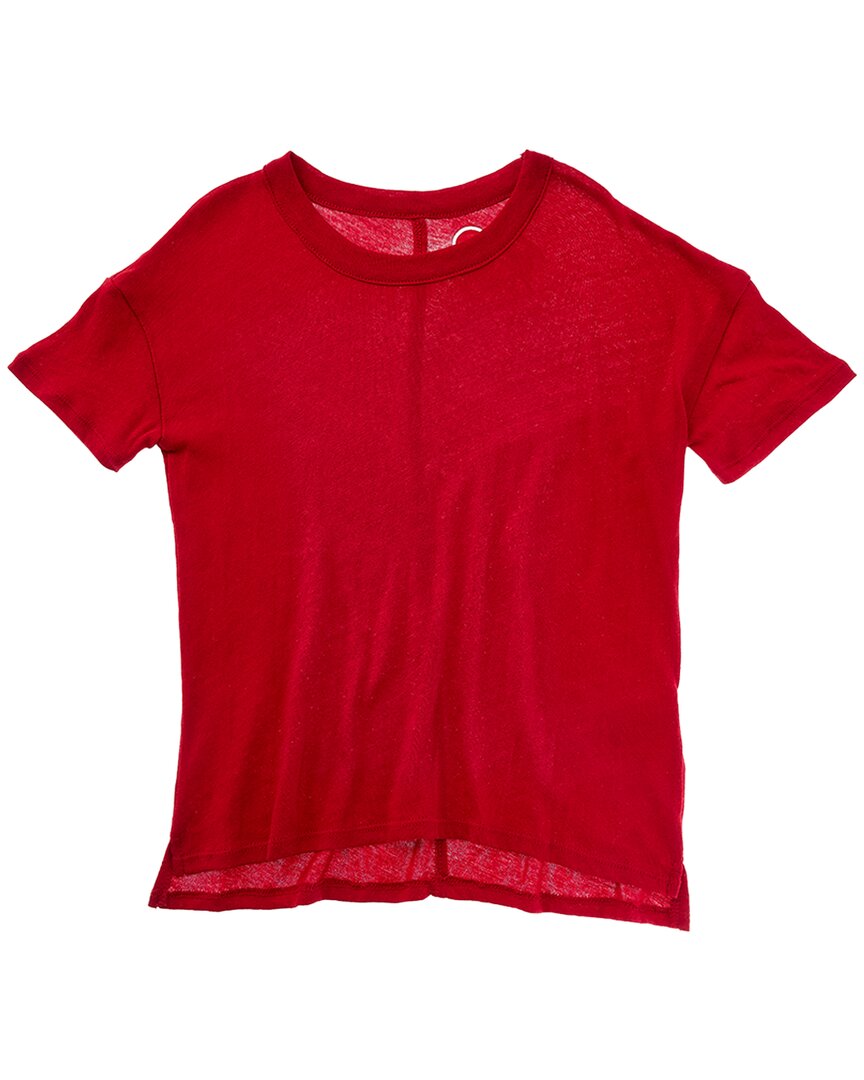 Chaser Gauzy Boxy Hi Lo T-shirt In Red