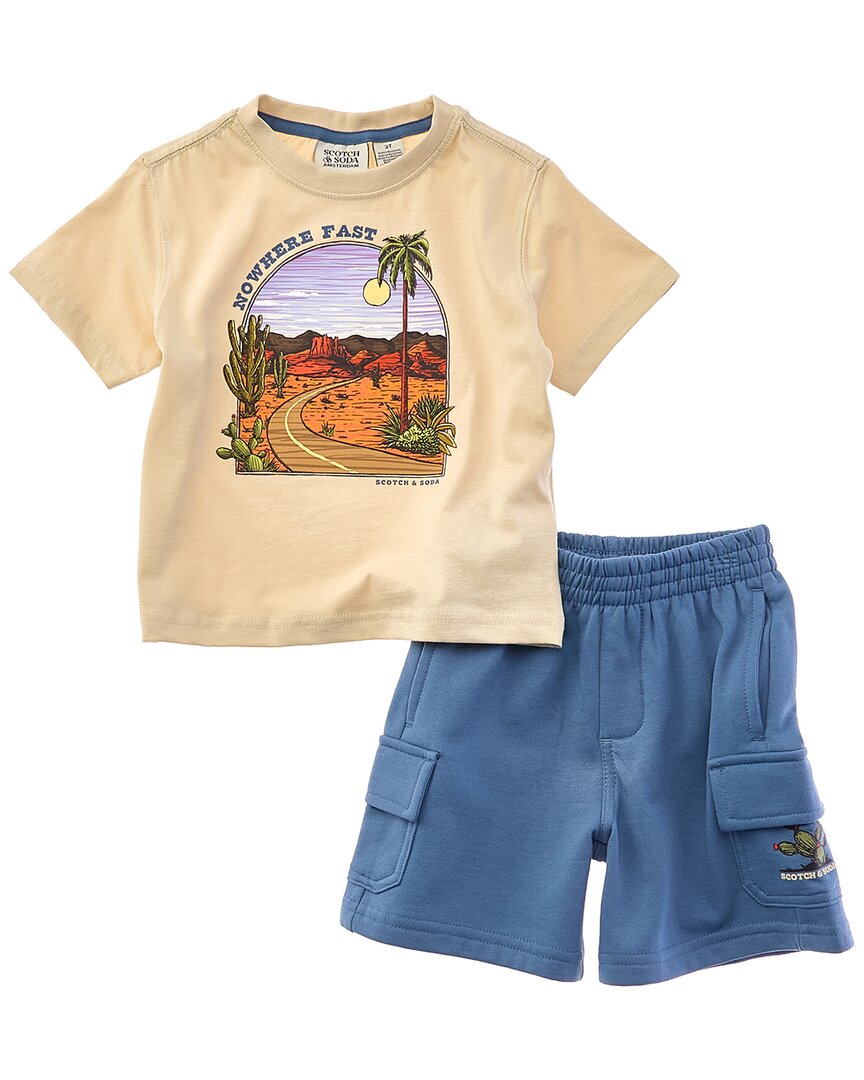 Scotch & Soda 2pc T-shirt & Short Set In Multi