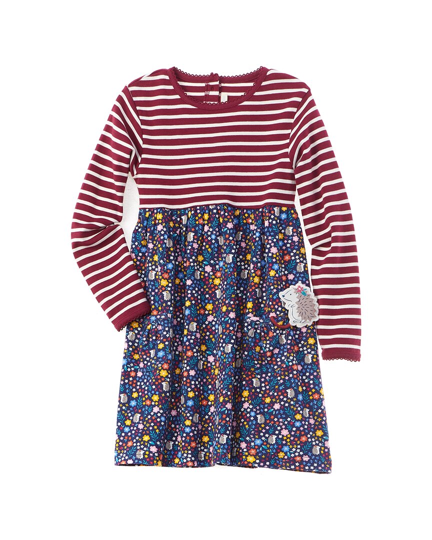 Image of JoJo Maman Bebe Stripe & Hedgehog Floral Dress