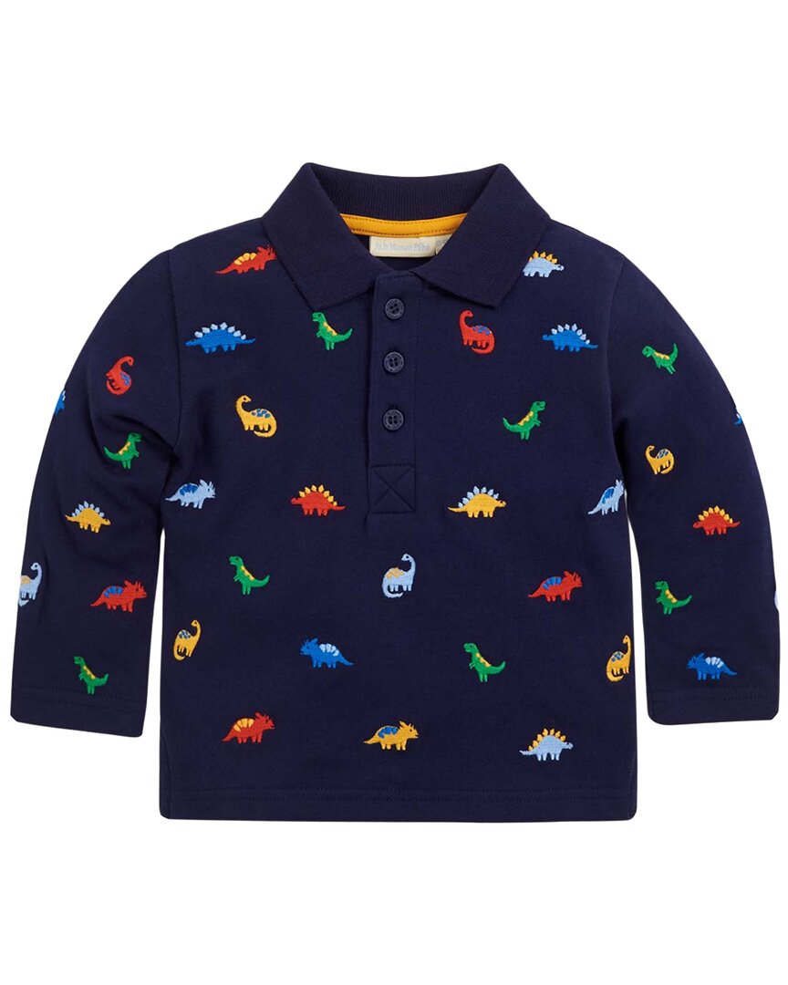Image of JoJo Maman Bebe Dino Embroidered Polo Shirt