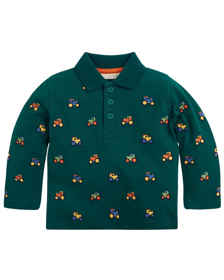 Image of JoJo Maman Bebe Tractor Embroidered Polo Shirt