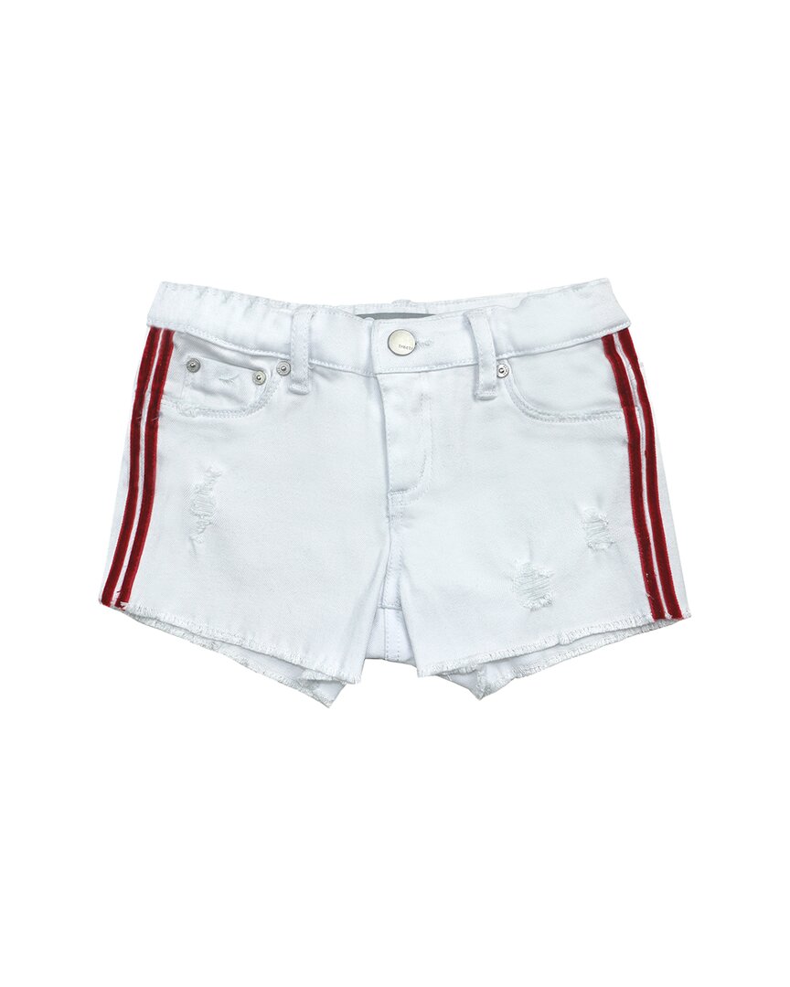 Tractr Jeans Brittany Short With Stripe Side Seam In White