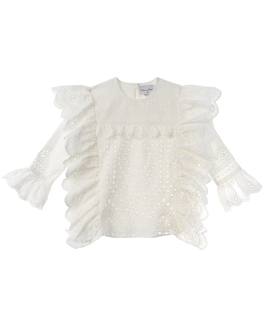 Image of Oscar de la Renta Max Floral Blouse