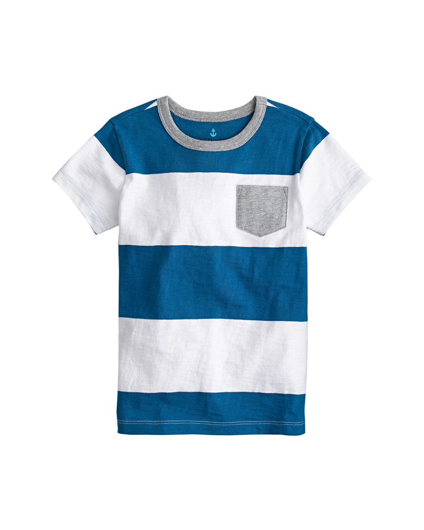 Image of crewcuts by J.Crew Thick Stripe Pocket T-Shirt