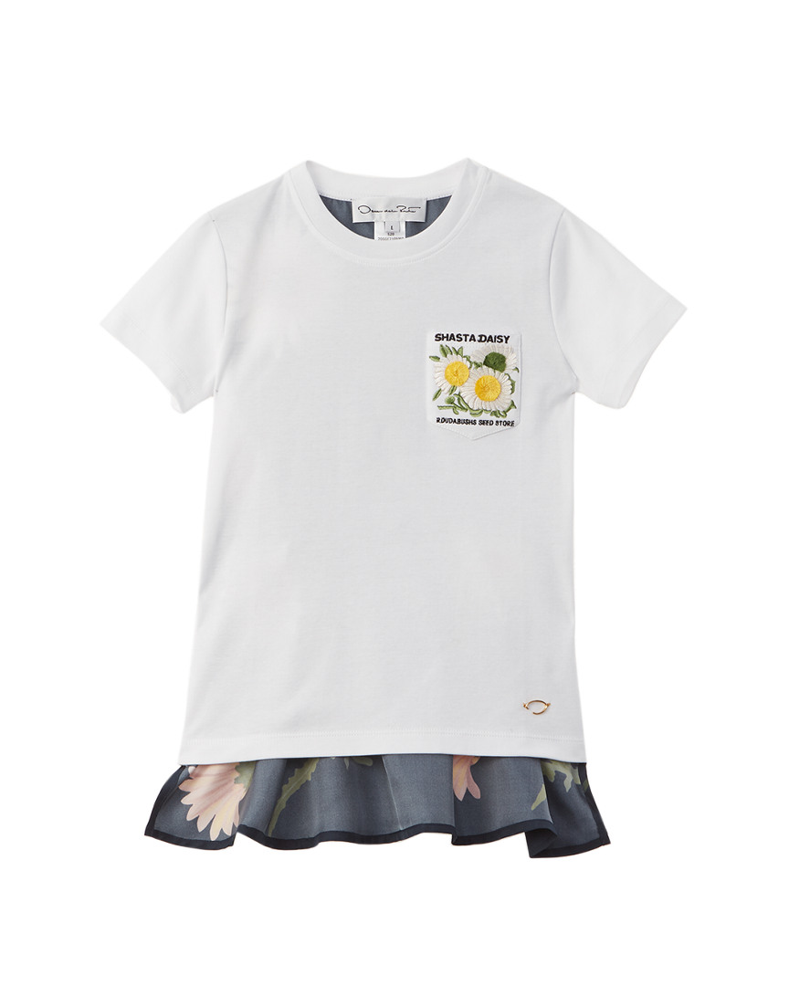 Image of Oscar de la Renta Maxi Silk-Lined T-Shirt