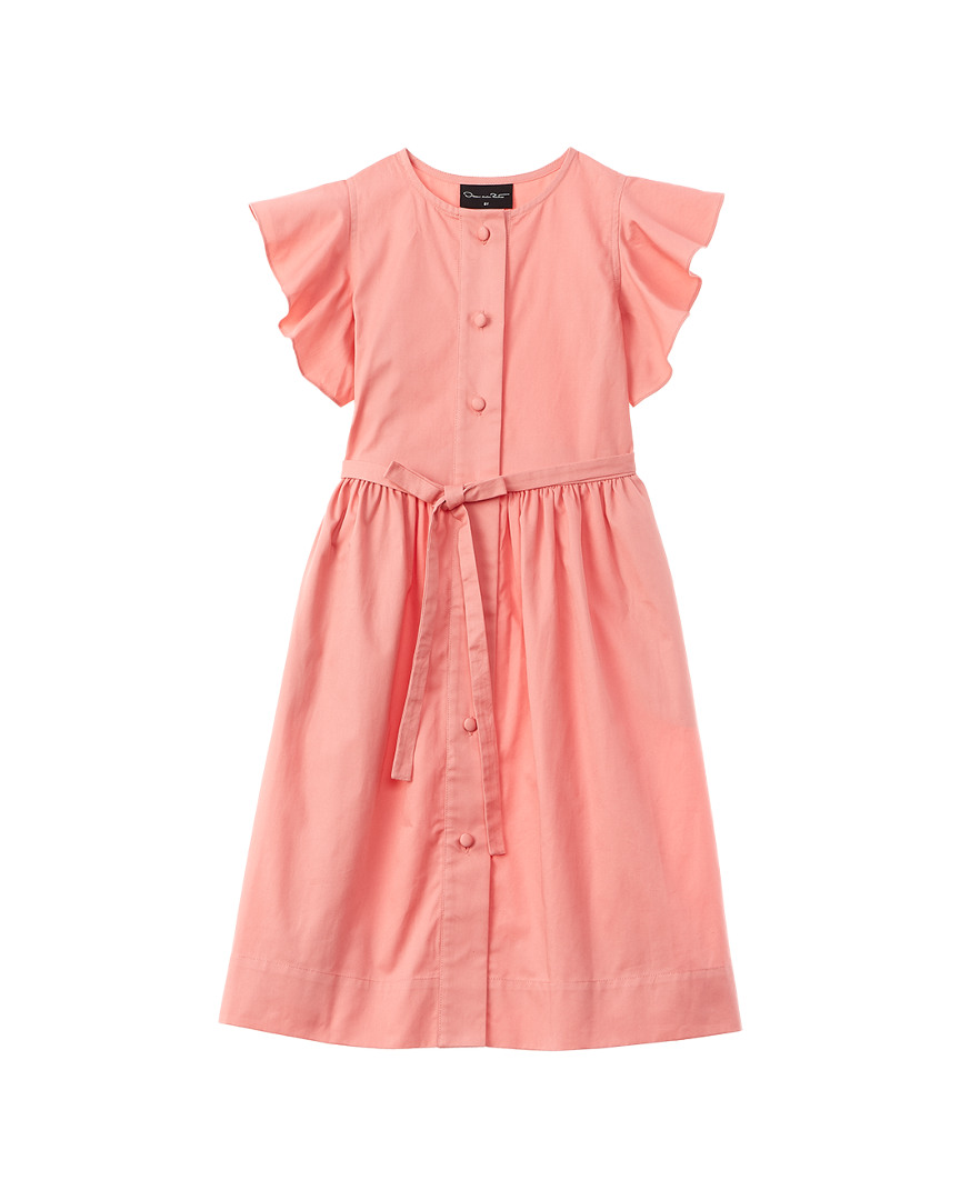 Image of Oscar de la Renta Gaberdine Ruffle Dress