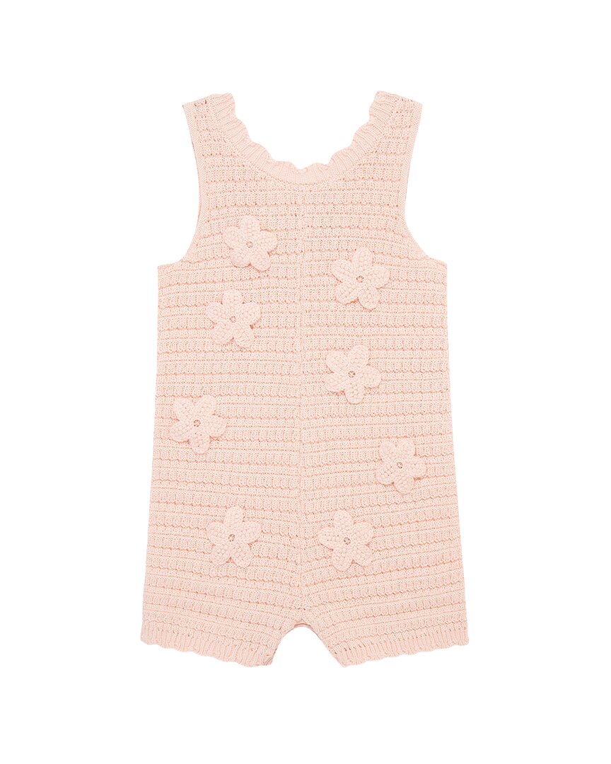 Little Me Flower Pointelle Knit Romper