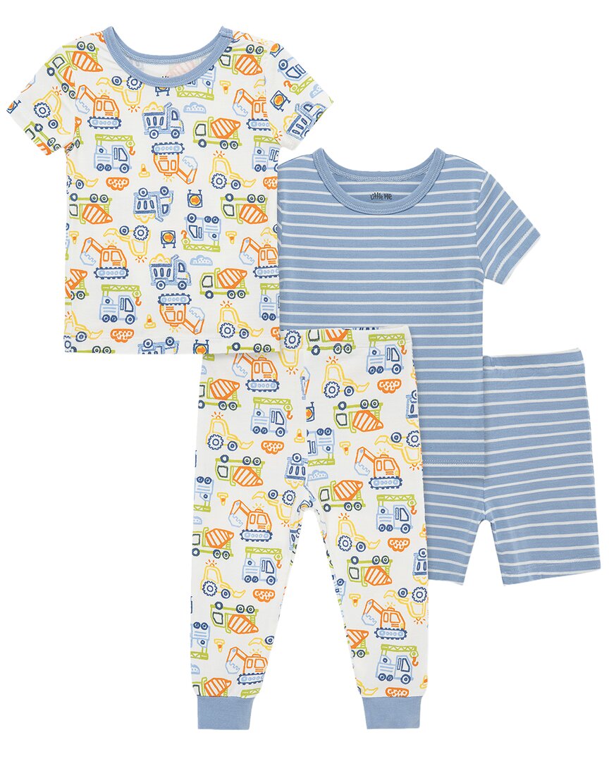 Little Me 4pc Construction 4pc Pj In Multi