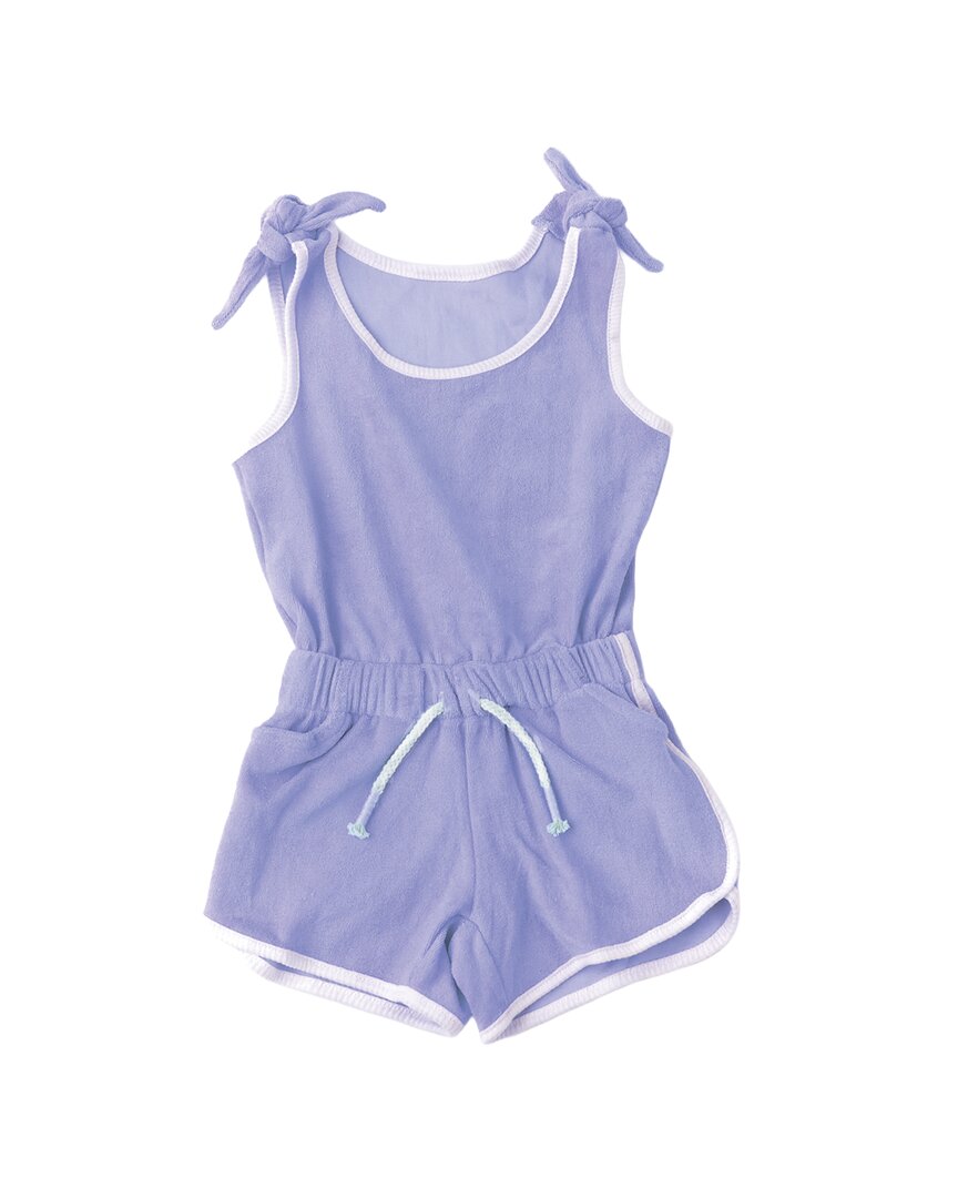 Shade Critters Girls Terry Romper In Red