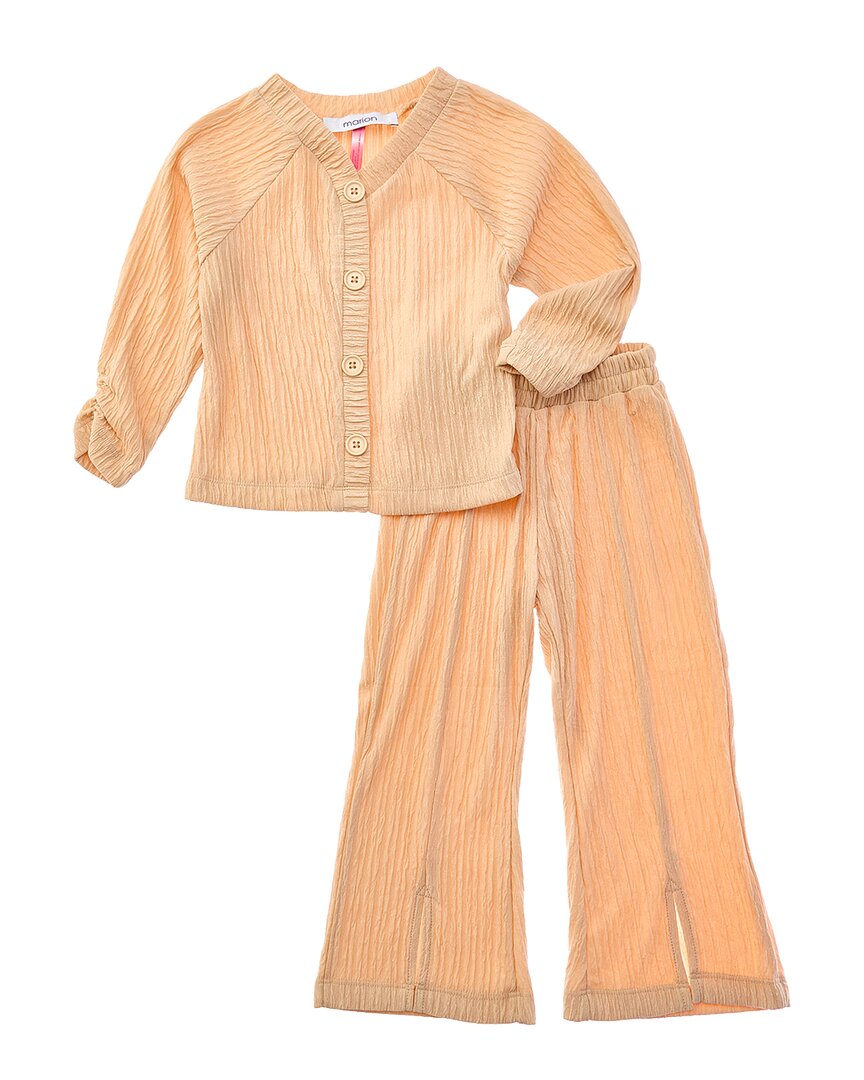 Marion 2pc Crinkle Plisse Top & Pant Set