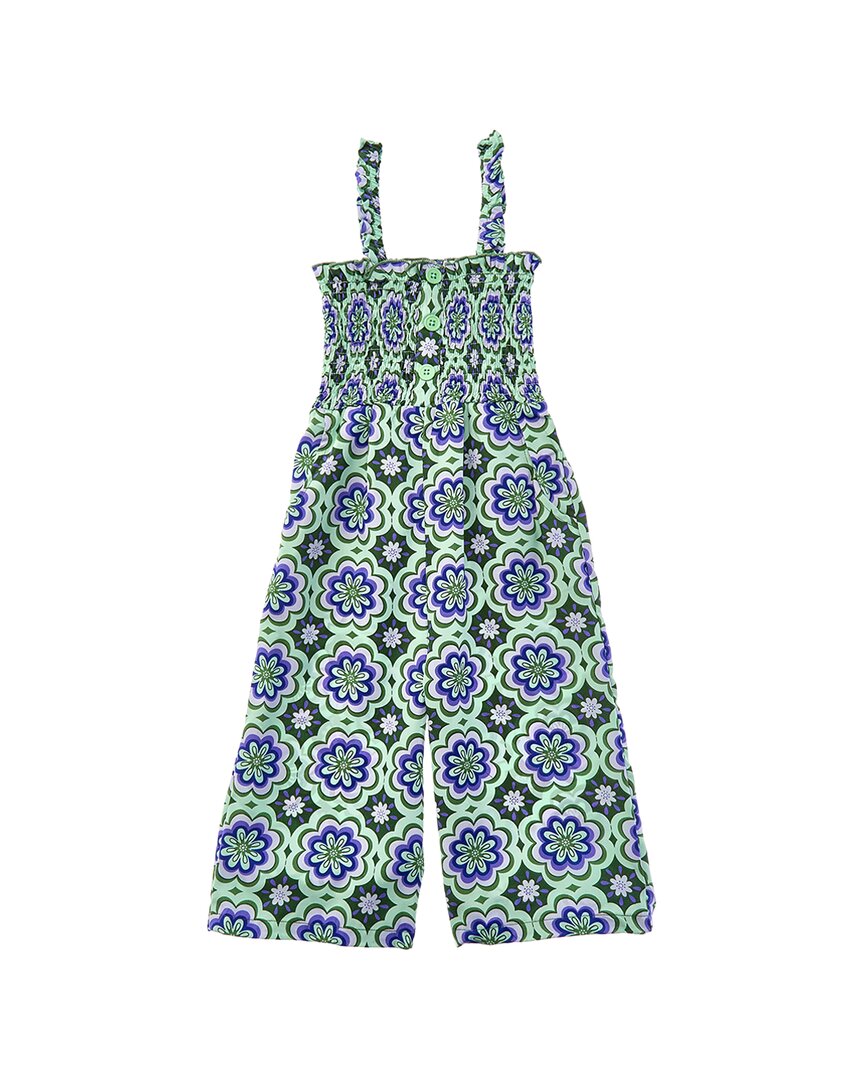 Marion Floral Romper In Green