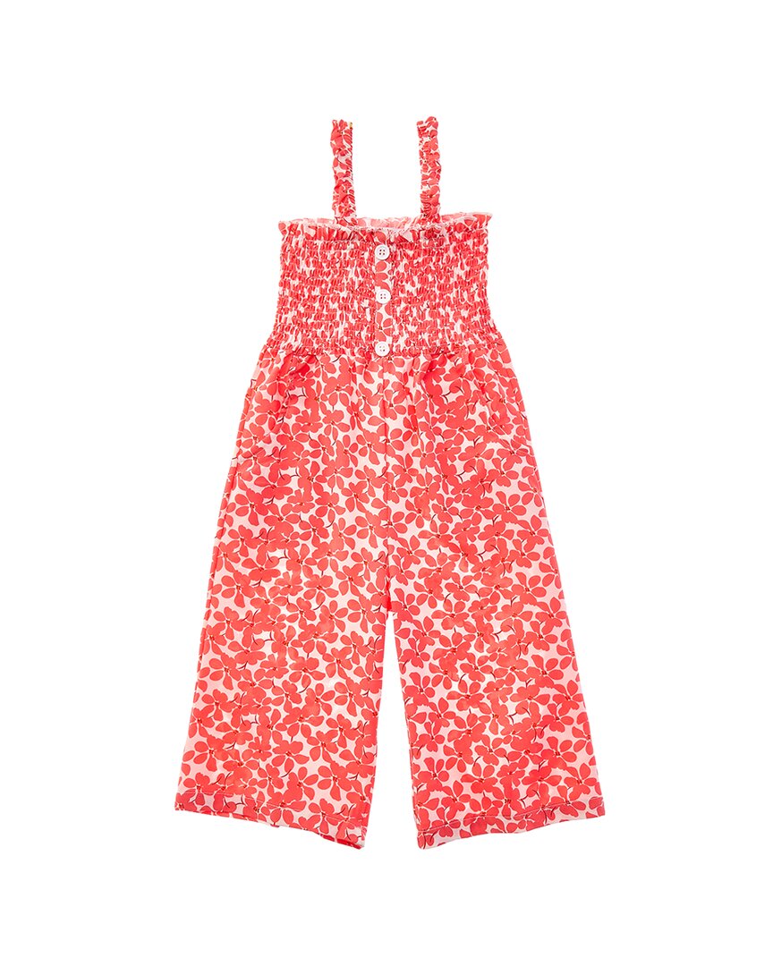 Marion Floral Romper In Red