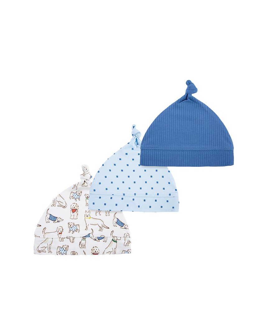 Little Me 3pk Pup Parade Hat Set In Blue