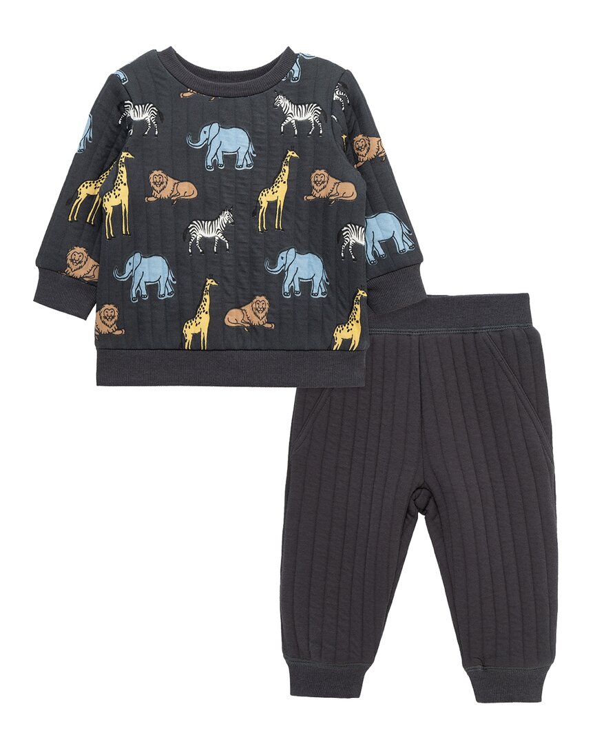 Little Me 2pc Safari Sweatshirt Set In Grey