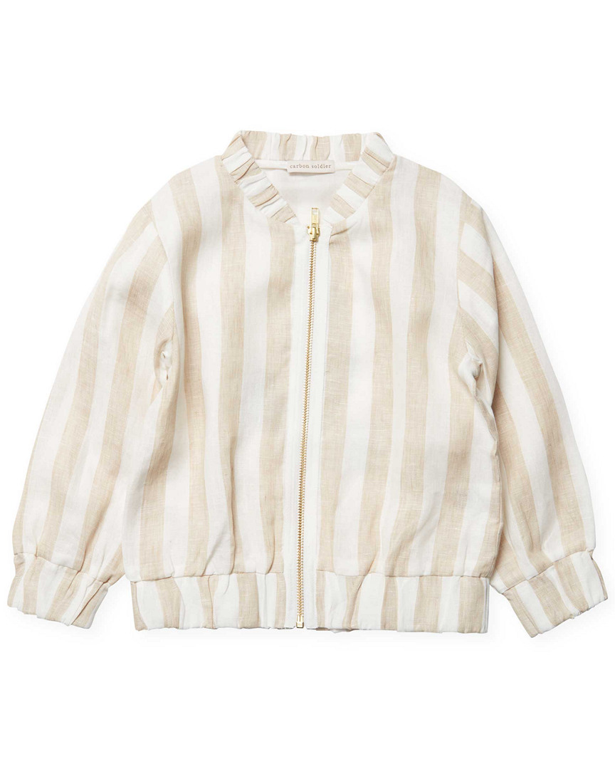 Image of CARBON SOLDIER Stripe Bomber Jacket