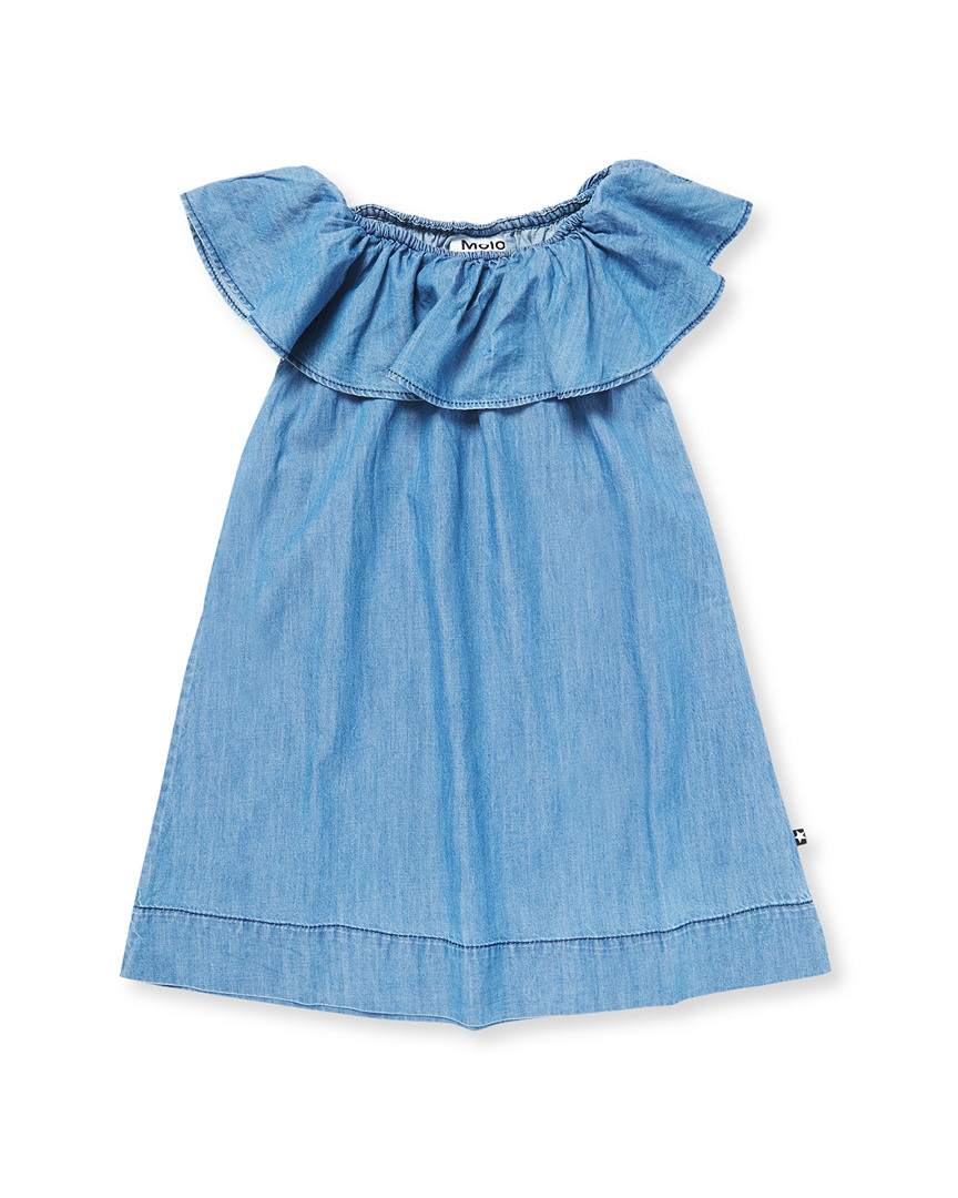 Image of Molo Chambray Ruffle Shift Dress