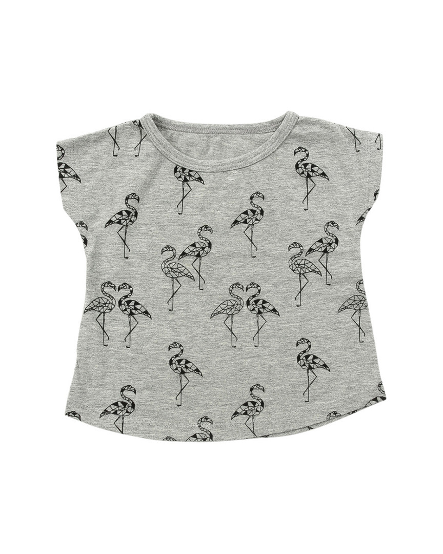 Image of STICKS Flamingo Print T-Shirt