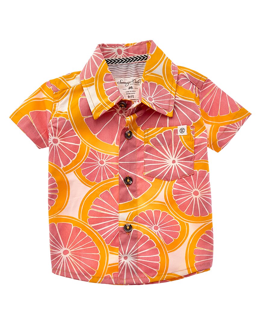 Sovereign Code Frenzy Button-down Shirt In Orange