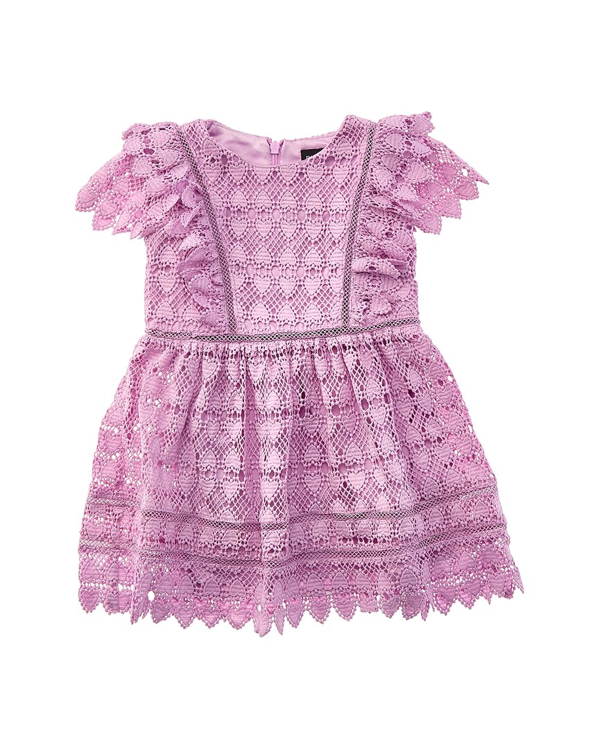 Bardot Junior Heart Lace Dress In Pink