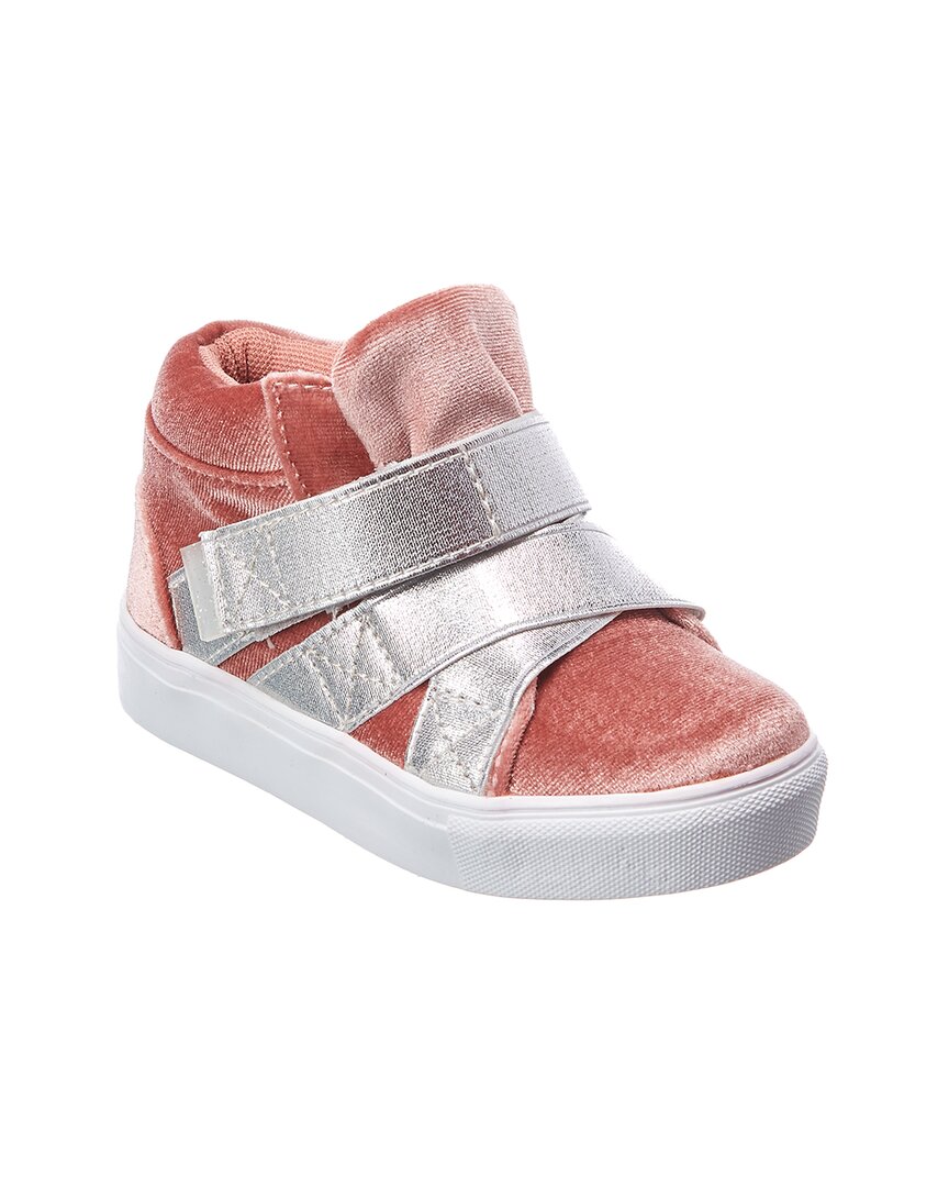 Image of Hoo Elastic Crisscross Velvet High-Top Sneaker